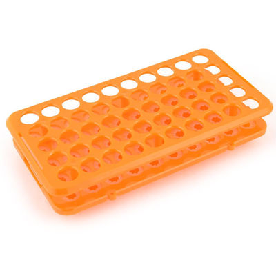 गुणवत्ता  50 Well Plastic Multifunction Test Tube Holder Rack With Silicone कारखाना